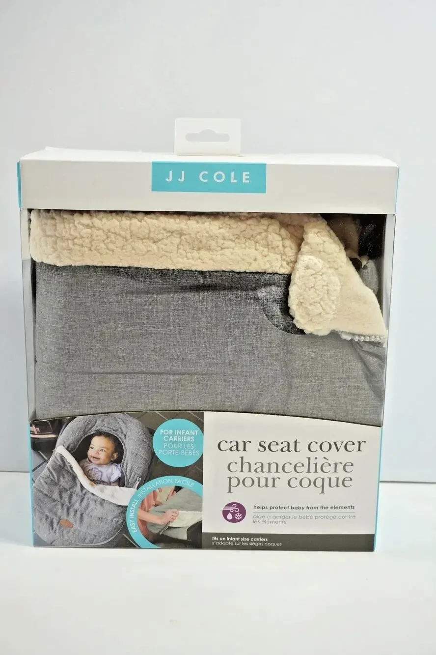 JJ Cole Baby Infant Car Seat Cover Grey Gray Unisex Boy Girl New In Box